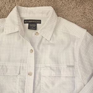 ExOfficio BugsAway White Long-Sleeve Shirt Women's Small Insect Shield Vented